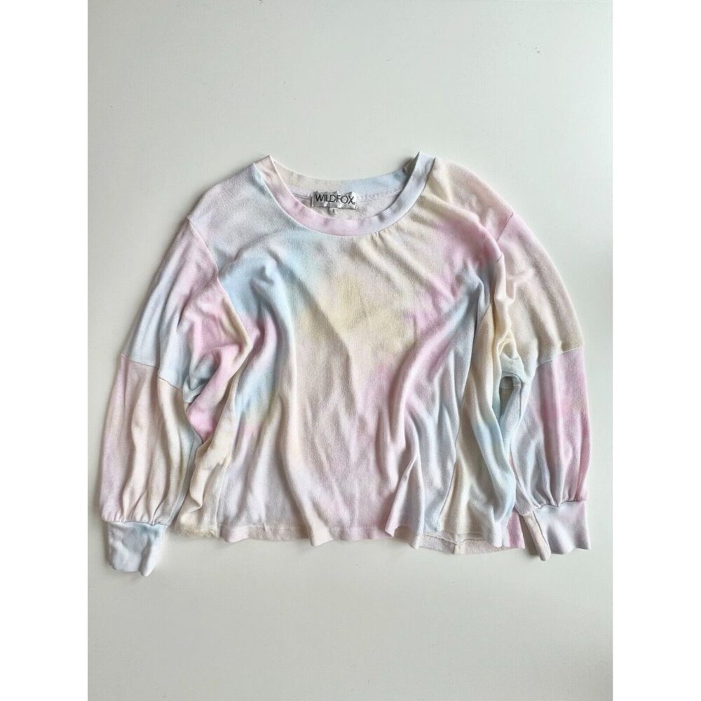 WILDFOX Aura Tie Dye Jersey Relaxed Oversized Dolman Sweatshirt, Size S - Picture 5 of 15